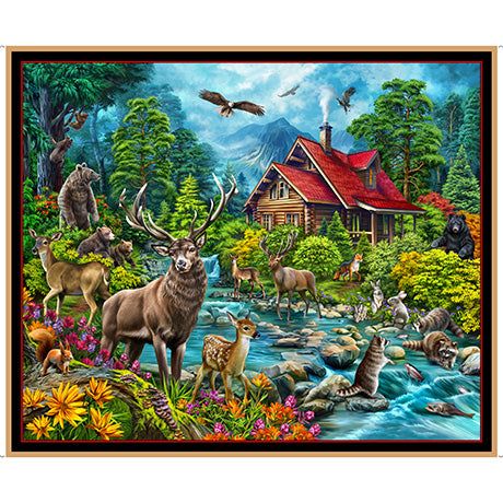 by the yard only  BROOKSIDE LODGE fabric collection QT Fabrics