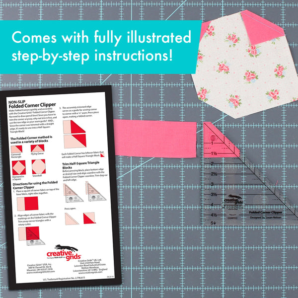 New 2025 Creative Grids Folded Corner Clipper Tool Quilt Ruler # CGRFCC