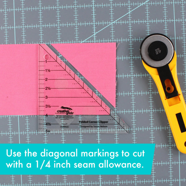 New 2025 Creative Grids Folded Corner Clipper Tool Quilt Ruler # CGRFCC