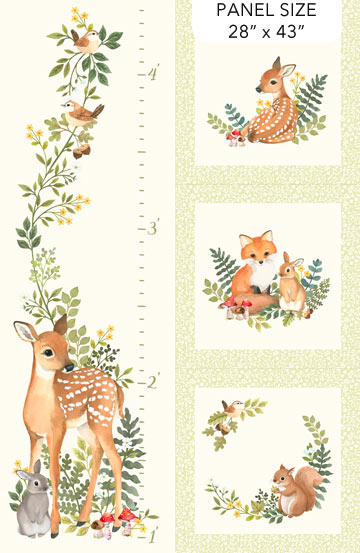 New mini bundle Woodland Babes 1 panel and 2 1/2 yard cuts