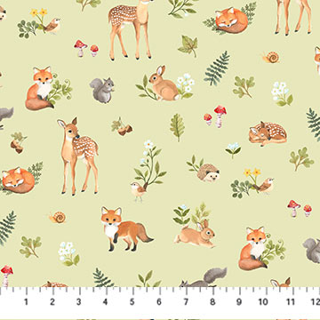 New mini bundle Woodland Babes 1 panel and 2 1/2 yard cuts