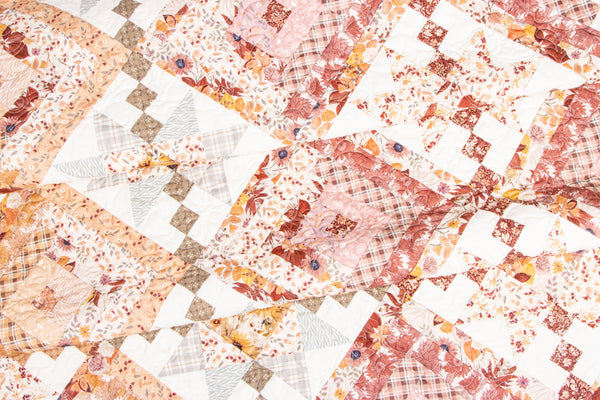 New 2025 Laura's Log Cabin Quilt Kit Modern Prairie Melissa Gilbert 84" x 100"