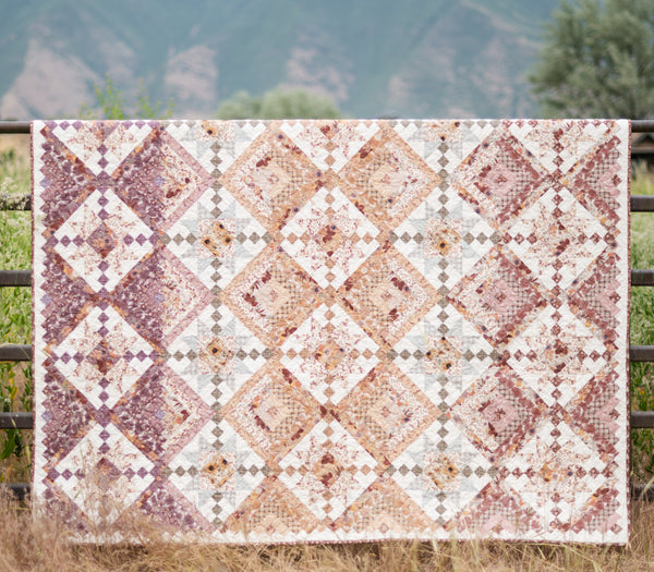 New 2025 Laura's Log Cabin Quilt Kit Modern Prairie Melissa Gilbert 84" x 100"