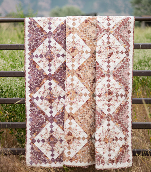 New 2025 Laura's Log Cabin Quilt Kit Modern Prairie Melissa Gilbert 84" x 100"