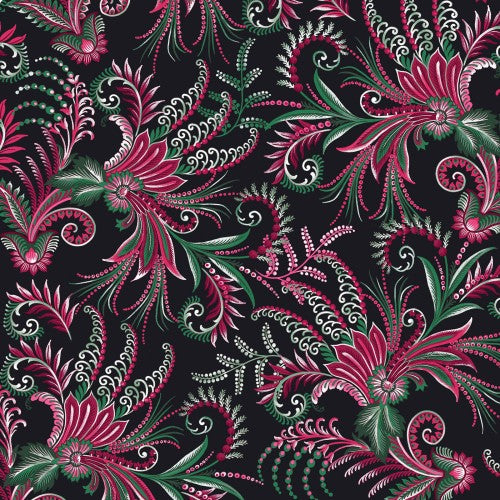 Winterberry Floral Pearlescent Collection by Kanvas Studio for Benartex