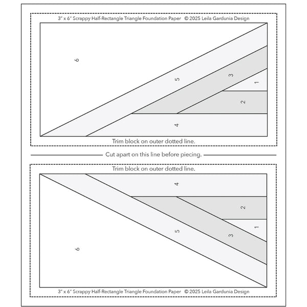 New 2025 Scrappy Half-Rectangle Triangle Foundation Pad # LGD-109