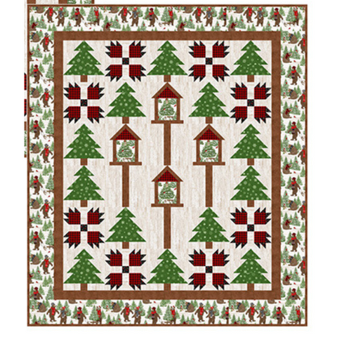 Bear Tracks Quilt Kit #2  featuring The Beary Merry Christmas Collection Northcott