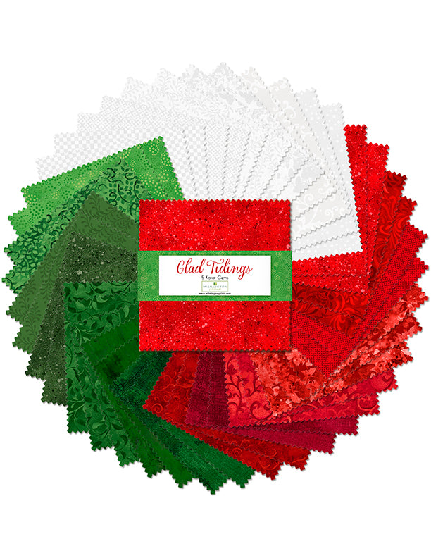 Glad Tidings 5" squares Wilmington Prints