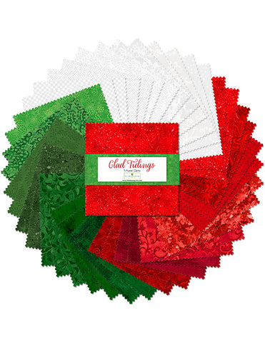 Glad Tidings 5" squares Wilmington Prints