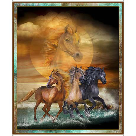 WILD HORSES  Fabric Collection by Carol Cavalaris for QT Fabrics