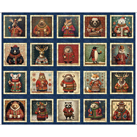 Sale CHRISTMAS PARTY ANIMALS  Collection Morris Creative Group QT Fabrics