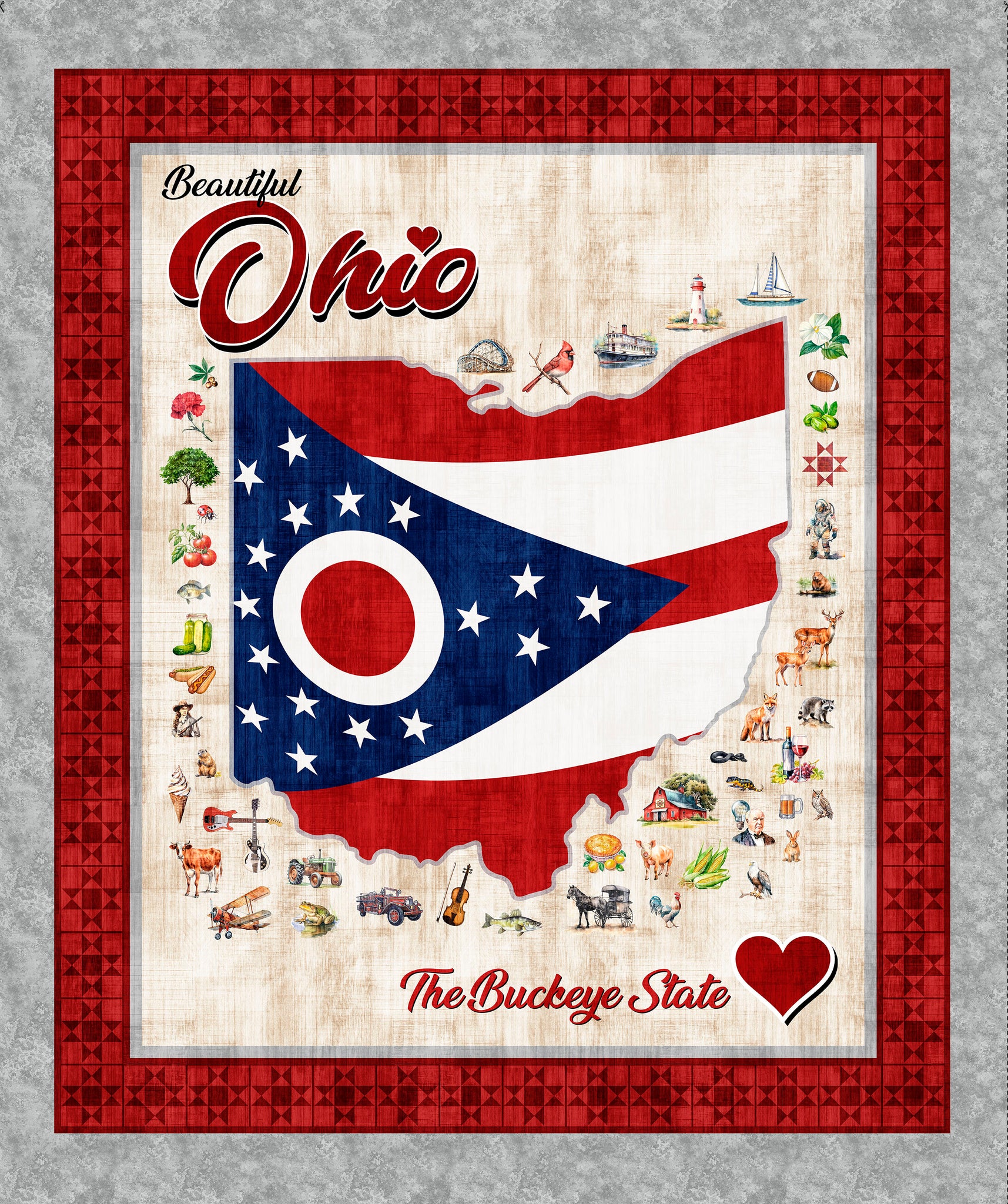 New 2025 All Ohio Shop Hop Fabric