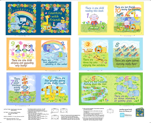 New 2025 JUNGLE FRIENDS   COUNTING WITH FRIENDS BOOK PANEL
