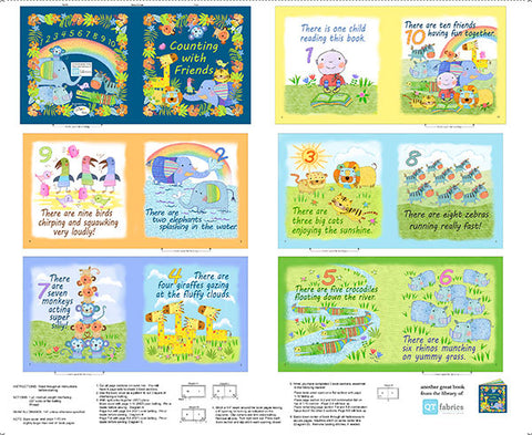 New 2025 JUNGLE FRIENDS   COUNTING WITH FRIENDS BOOK PANEL