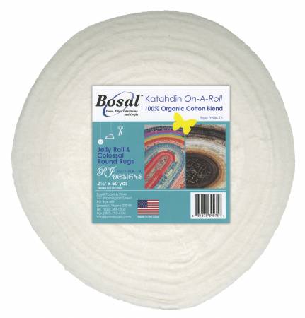 Bosal White Katahdin 2-1/2in X 50yds for Jelly Roll Rugs