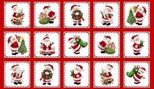 Santa'S List Block Panel Red # 4129E-RED