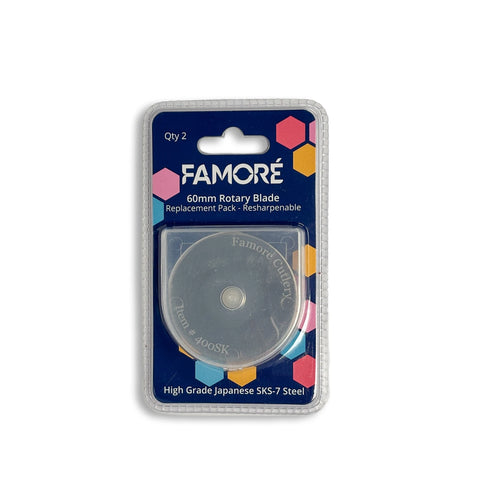 Famore' 60mm Rotary Blade Replacement Pack - 2pc # 460SK-2PK