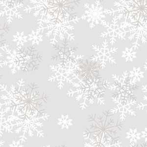 New 2025 Light Grey Snowflakes 108in Wide Back # 51461-1