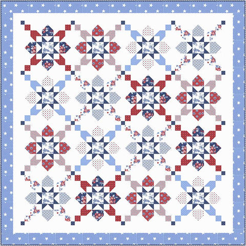 New 2025 Quilt Kit Jubilant -Featuring Star Spangled Moda