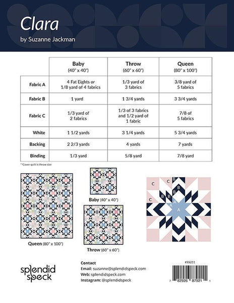 New 2026 Clara by Suzanne Jackman  Splendid Speck