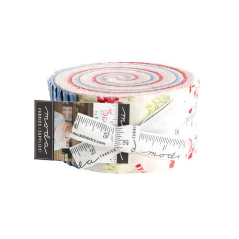 New 2025  Hollyhocks Roses Jelly Roll® 3050JR Moda