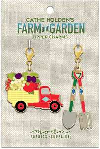 NEW 2025 Truck Garden Tools Zip Pull 2ct CH171 Moda