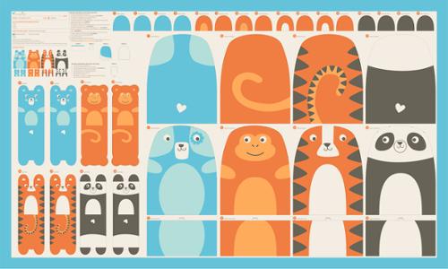 New 2026 Animal Park Fun Panel Multi 20969 11  Makes 12 stuffed animals