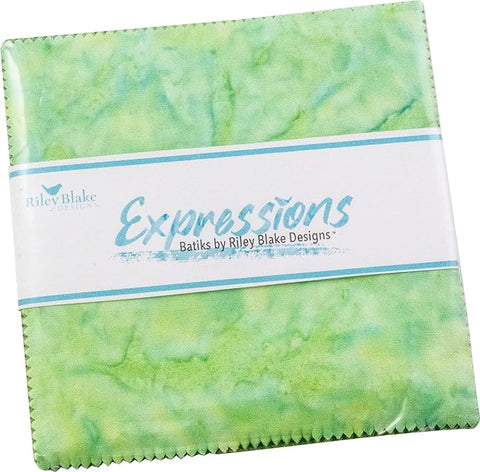 Sale Expressions Batiks Shades of Green 5" Stacker