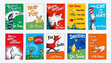 NEW 2025 Celebrate Seuss Fat Quarter Bundle with two panels