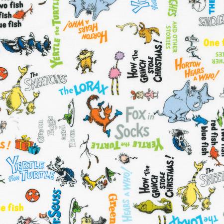 NEW 2025 Celebrate Seuss Fat Quarter Bundle with two panels