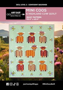 New 2025 Mini Coos A Highland Cow Quilt Pattern # AEMC1123