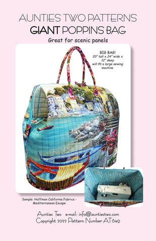 Giant Poppins Bag # AT649 Pattern and frames