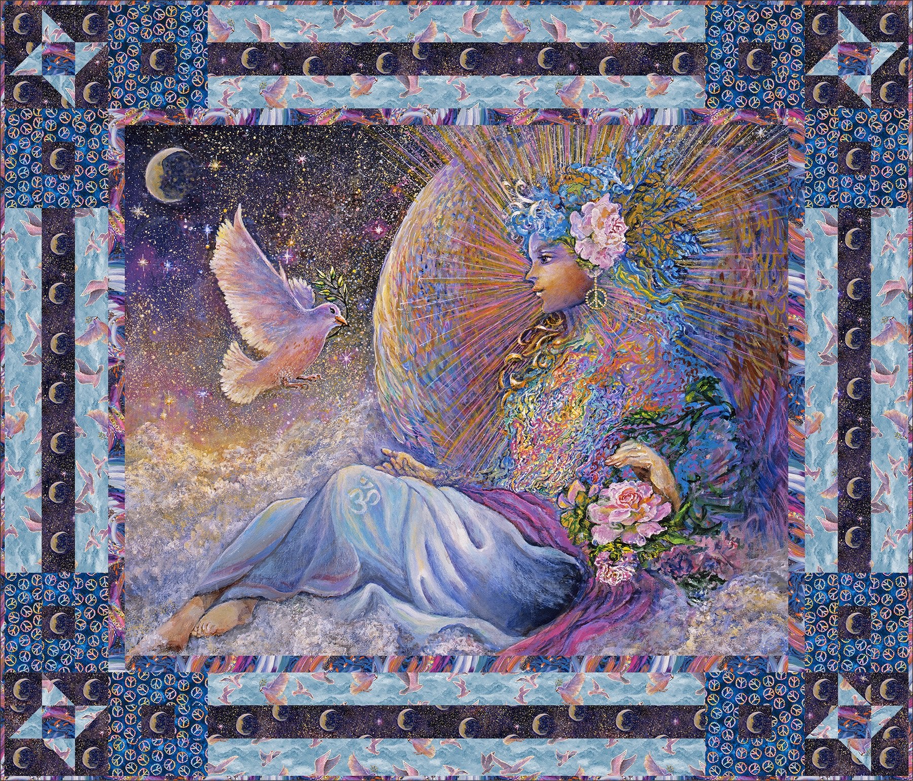 New 2025 Angel of Peace Quilt Kit 46 1/2" x 54 1/2"  3 Wishes Fabric