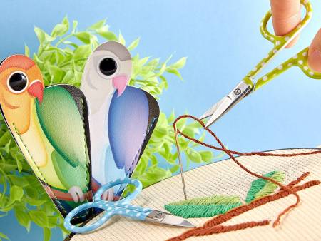 NEW 2025 Sew Steady-Purse Parrot Embroidery Scissors With Pouch