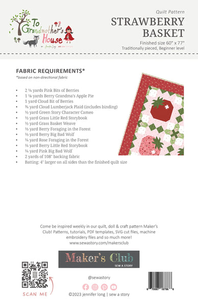 New 2026 Strawberry Basket Quilt Pattern # BSI274