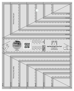New 2025 Creative Grids Half Rectangle Trim Tool Quilt Ruler # CGRDH6