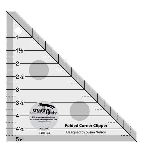 New 2025 Creative Grids Folded Corner Clipper Tool Quilt Ruler # CGRFCC