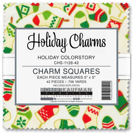 5in Squares Holiday Charms 42pcs Holiday Colorstory