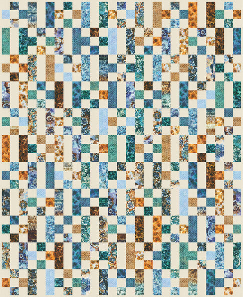New 2025 Confetti Quilt Kit Featuring Cove by Robert Kaufman Fabrics