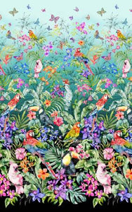 SALE by the yard only Multi Pretty Paradise Border # DCX11788-MULT