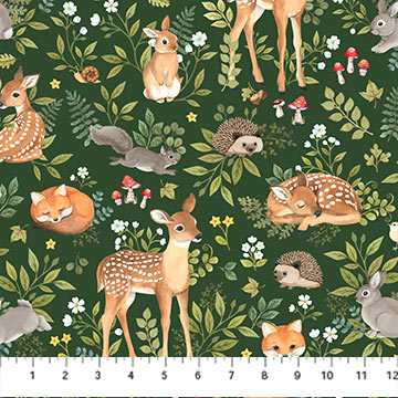 Woodland Babes Collection By Kathryn Christensen for Northcott Fabrics