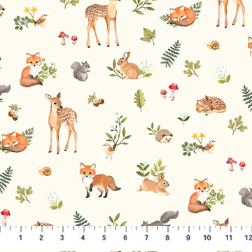 Woodland Babes Collection By Kathryn Christensen for Northcott Fabrics