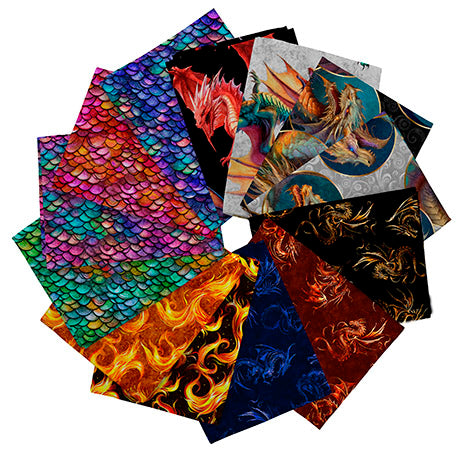 New 2025 DRAGON'S SONG Fat Quarter Bundle   QT Fabrics