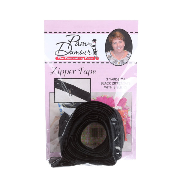 New 3 yards of Reversible Coil Zipper Tape with 8 Slides