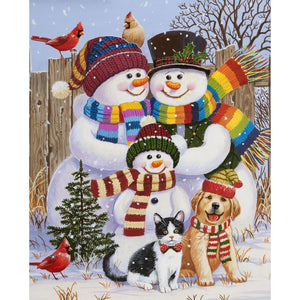 SALE FOSAL-4905-2C-1 Seasonal 2023 Backyard Snow Family Panel - DIgital Print