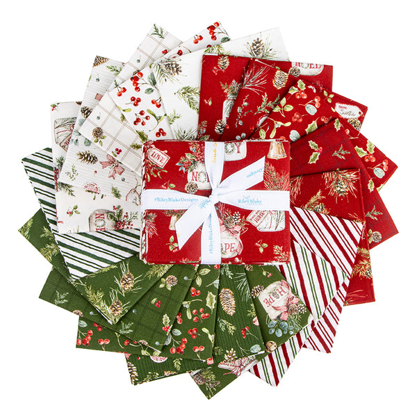 New 2026 Holiday Spirit Fat Quarter Bundle Riley Blake Designs