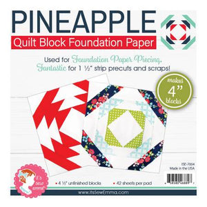 4in Pineapple Quilt Block Foundation Papers # ISE-7004