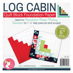 Log Cabin 6in Block Foundation Paper Pad # ISE-752