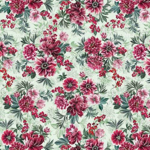 Winterberry Floral Pearlescent Collection by Kanvas Studio for Benartex