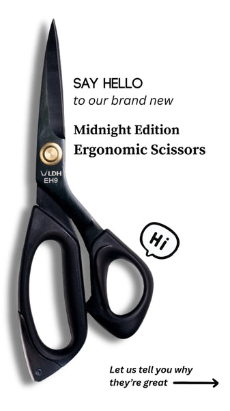 New 2026 Midnight Edition Ergonomic Scissors 9in # LDH-EH9